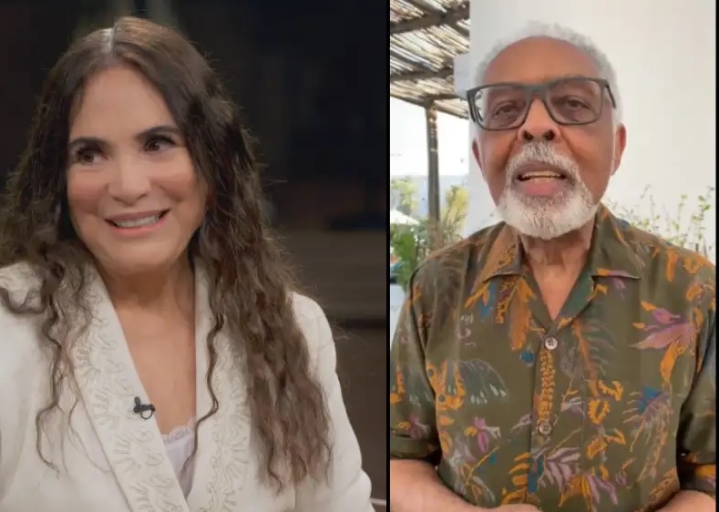 Regina Duarte e Gilberto Gil -