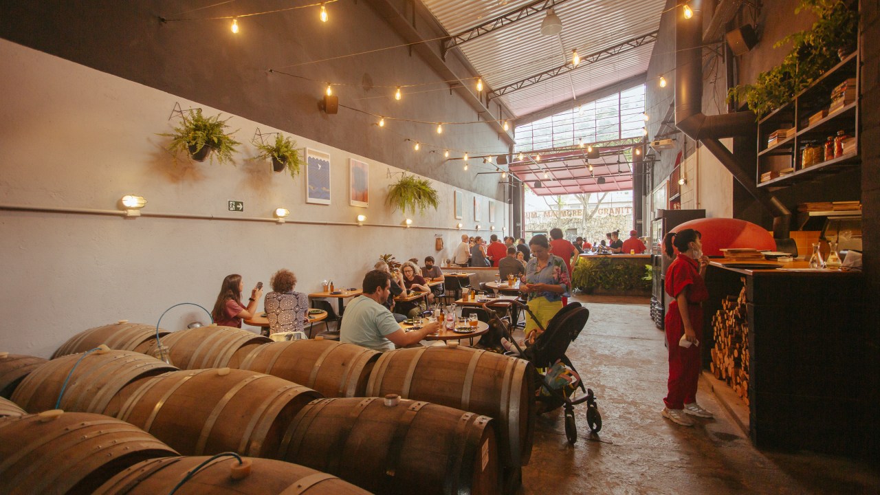Trilha Fermentaria, na Barra Funda: o espaço também é usado para envelhecer cervejas em barris -
