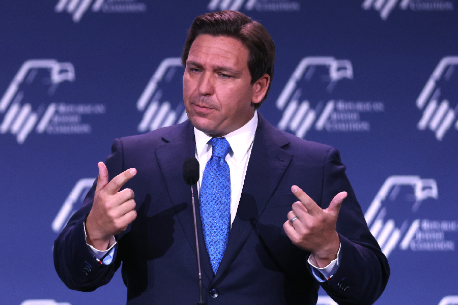 O republicano Ron DeSantis, governador da Flórida