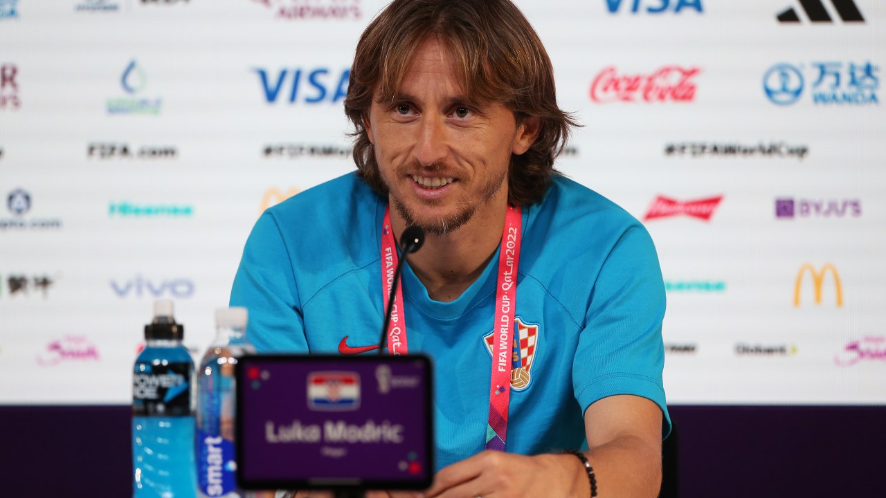 Luka Modric se divertiu durante aquela que pode ser sua última coletiva em Copas do Mundo