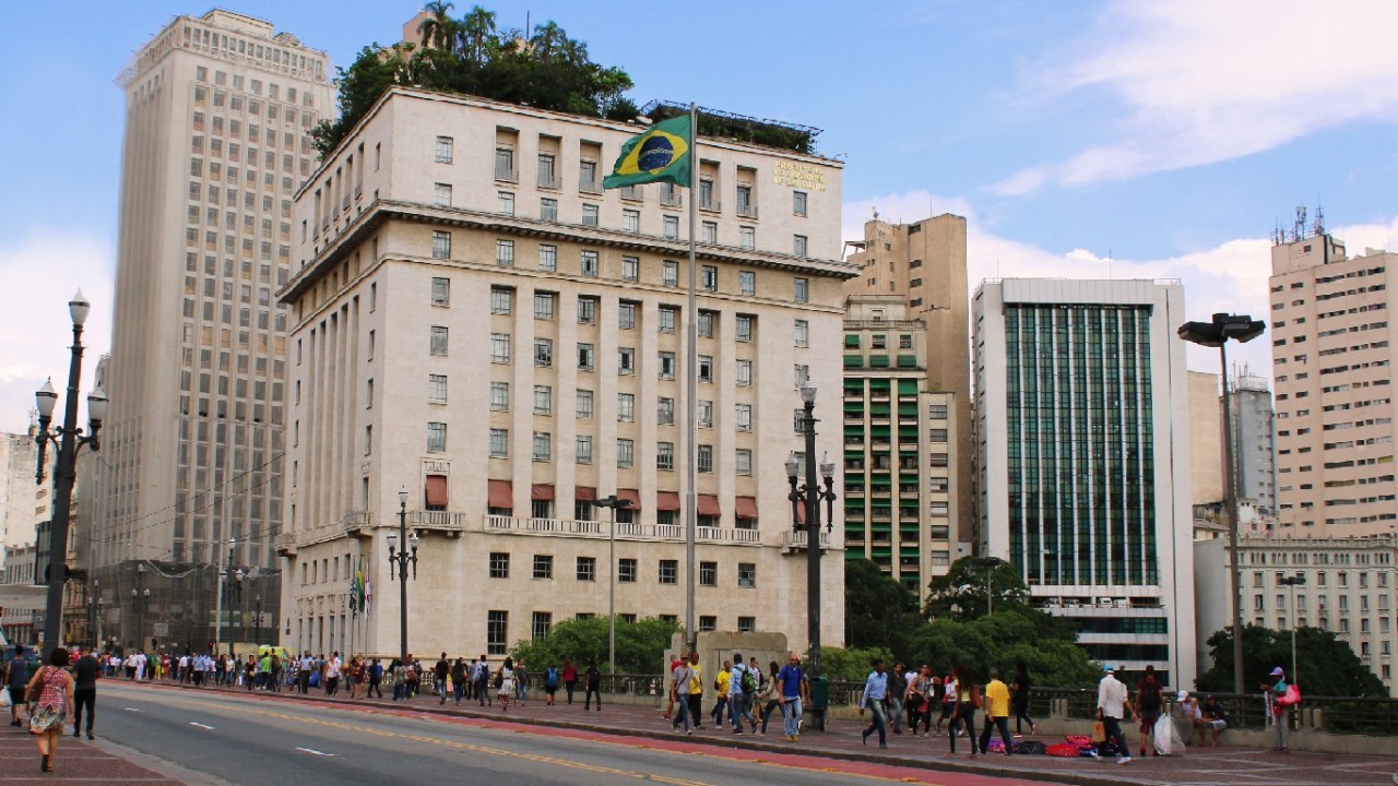 Edifício Matarazzo, sede da Prefeitura de São Paulo, no Viaduto do Chá