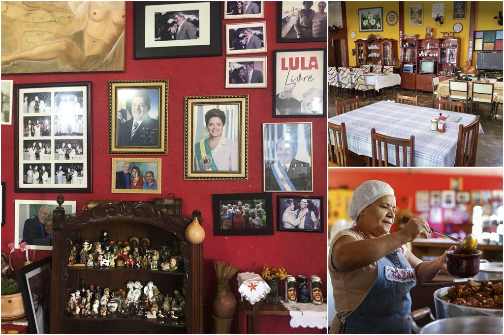 ANTIGO POINT - O restaurante, a galeria de fotos dos petistas famosos que frequentam e já frequentaram o local e a comida caseira preparada pela dona do estabelecimento -