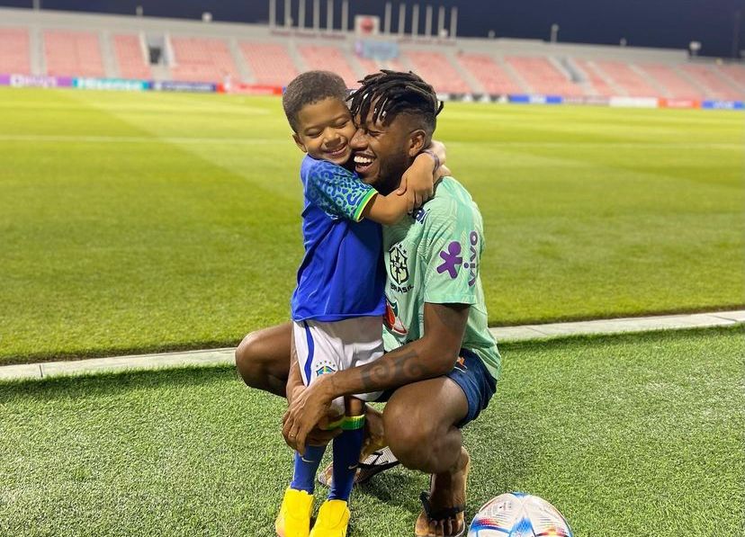 Fred Rodrigues e o filho -