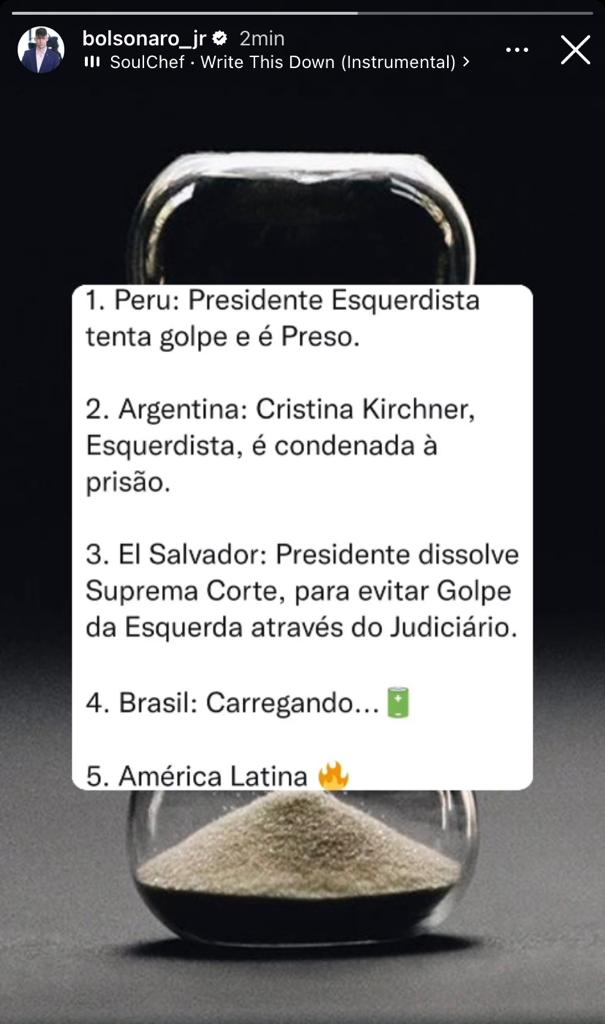 Publicação de Renan Bolsonaro – Publicação de Renan Bolsonaro –