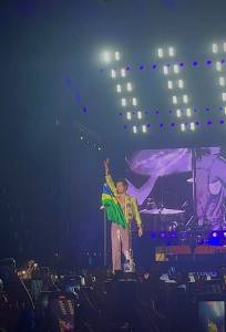 Harry Styles com a bandeira do Brasil -
