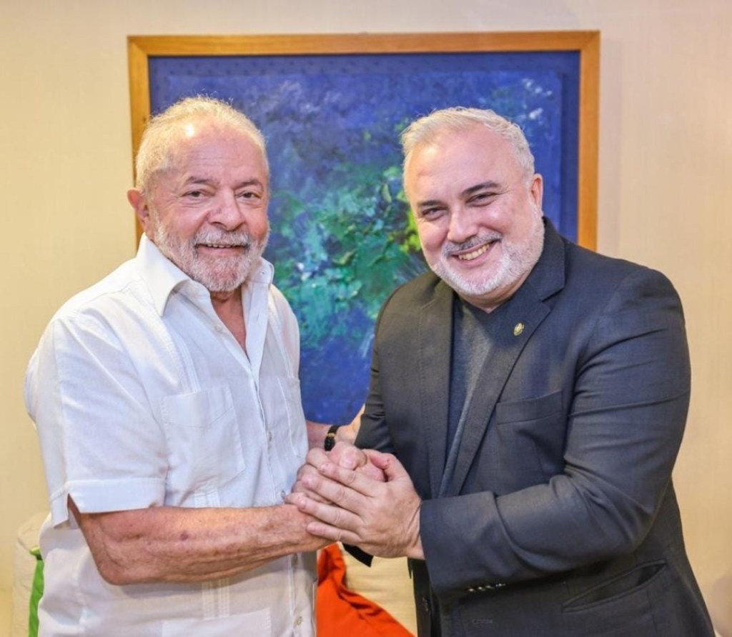 O presidente eleito Lula e Jean Paul Prates, que assumiu a Petrobras.