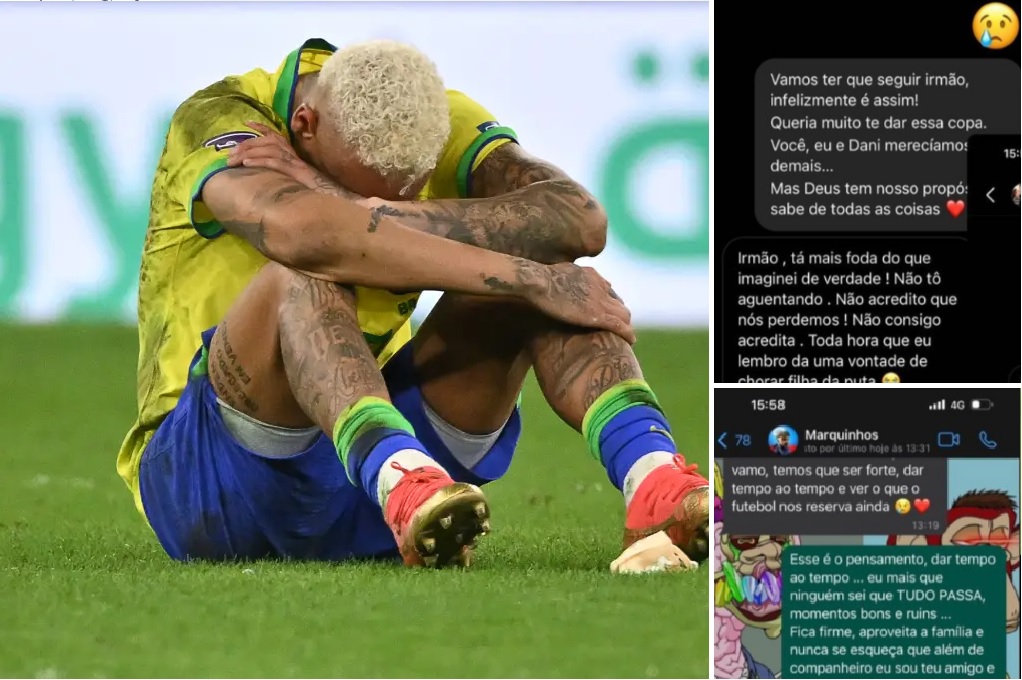 Dor profunda: as mensagens de Neymar a Thiago Silva e Marquinhos
