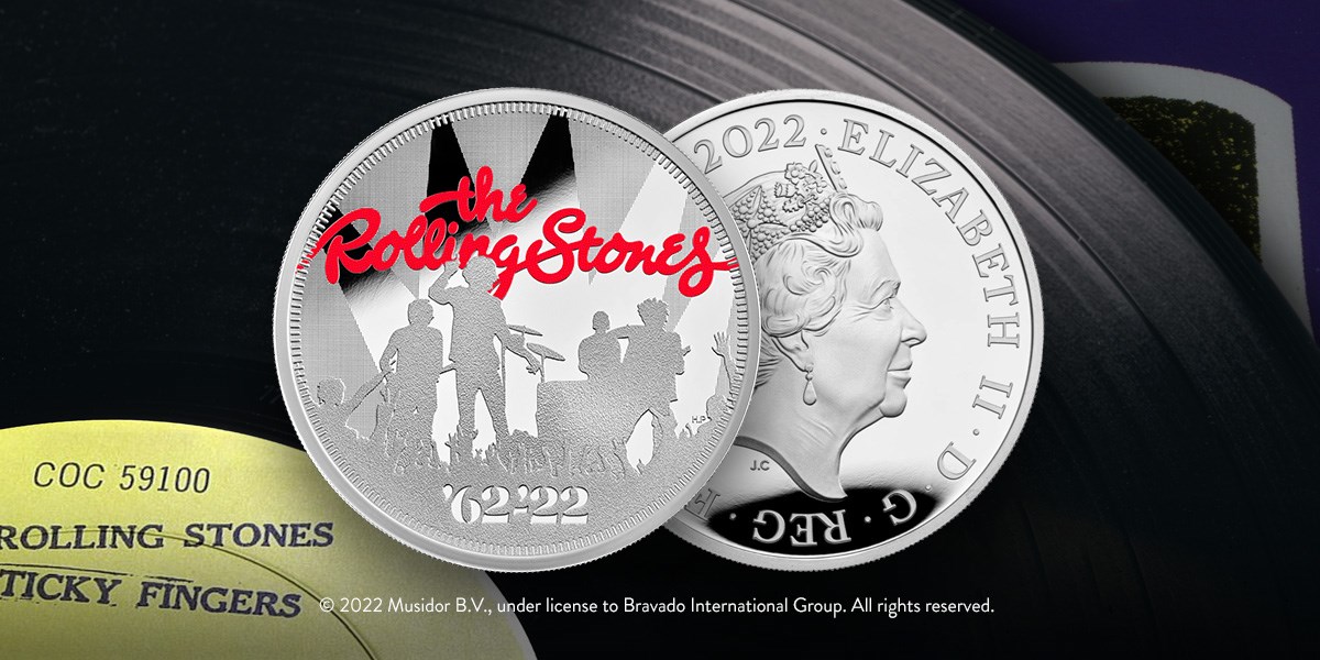 A Royal Mint, a casa da moeda britânica, lançou moedas comemorativas dos 60 anos dos Rolling Stones