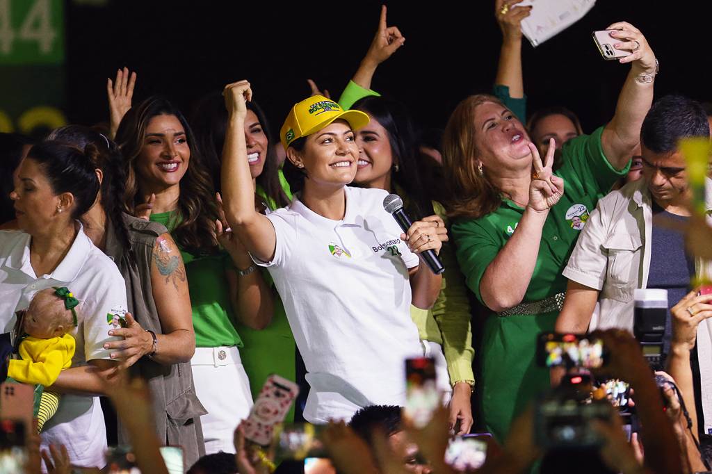 BRAZIL-ELECTION-RUNOFF-CAMPAIGN-MICHELLE BOLSONARO SURPRESA - Michelle Bolsonaro: numa opção bastante ousada, planos do PL incluem a ex-primeira-dama como candidata à Presidência da República -