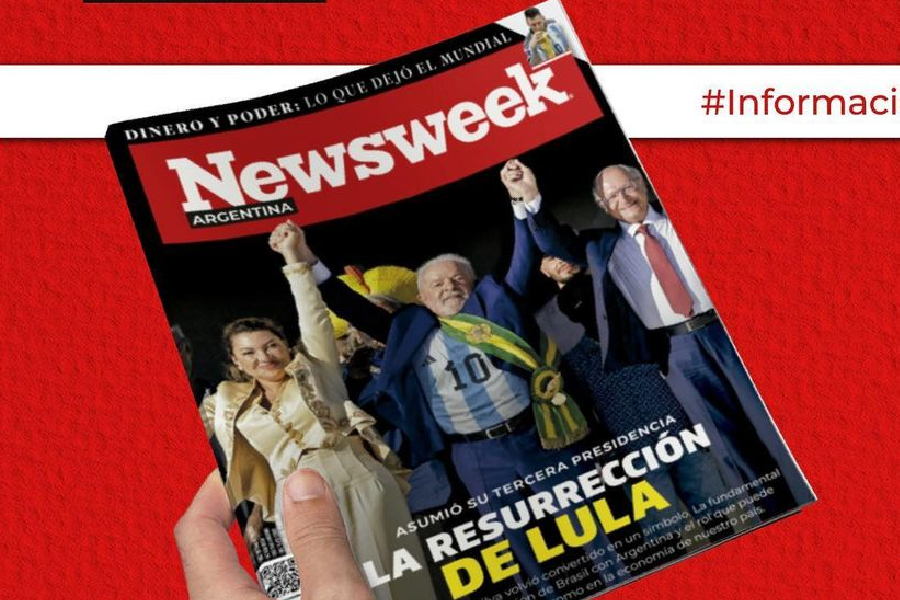 Newsweek Argentina dedicou capa para falar do retorno de Lula ao poder, com destaque para relações entre o Brasil e a Argentina. 16/01/2022 -