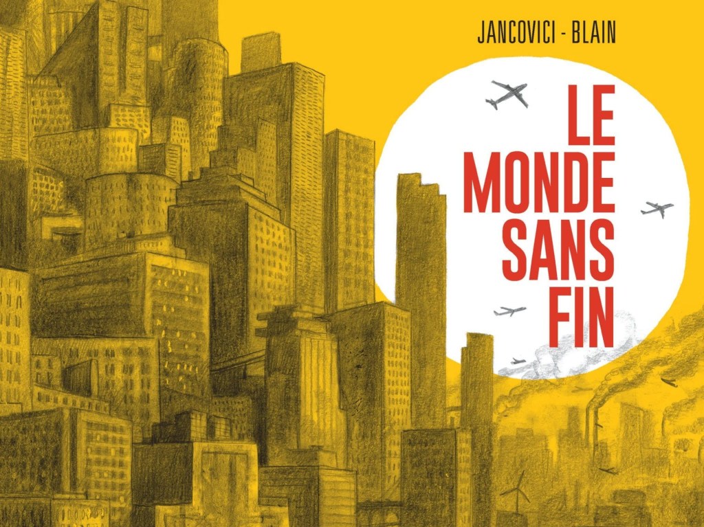 Detalhe da capa da HQ francesa 'Le Monde Sans Fin', livro mais vendido no país em 2022