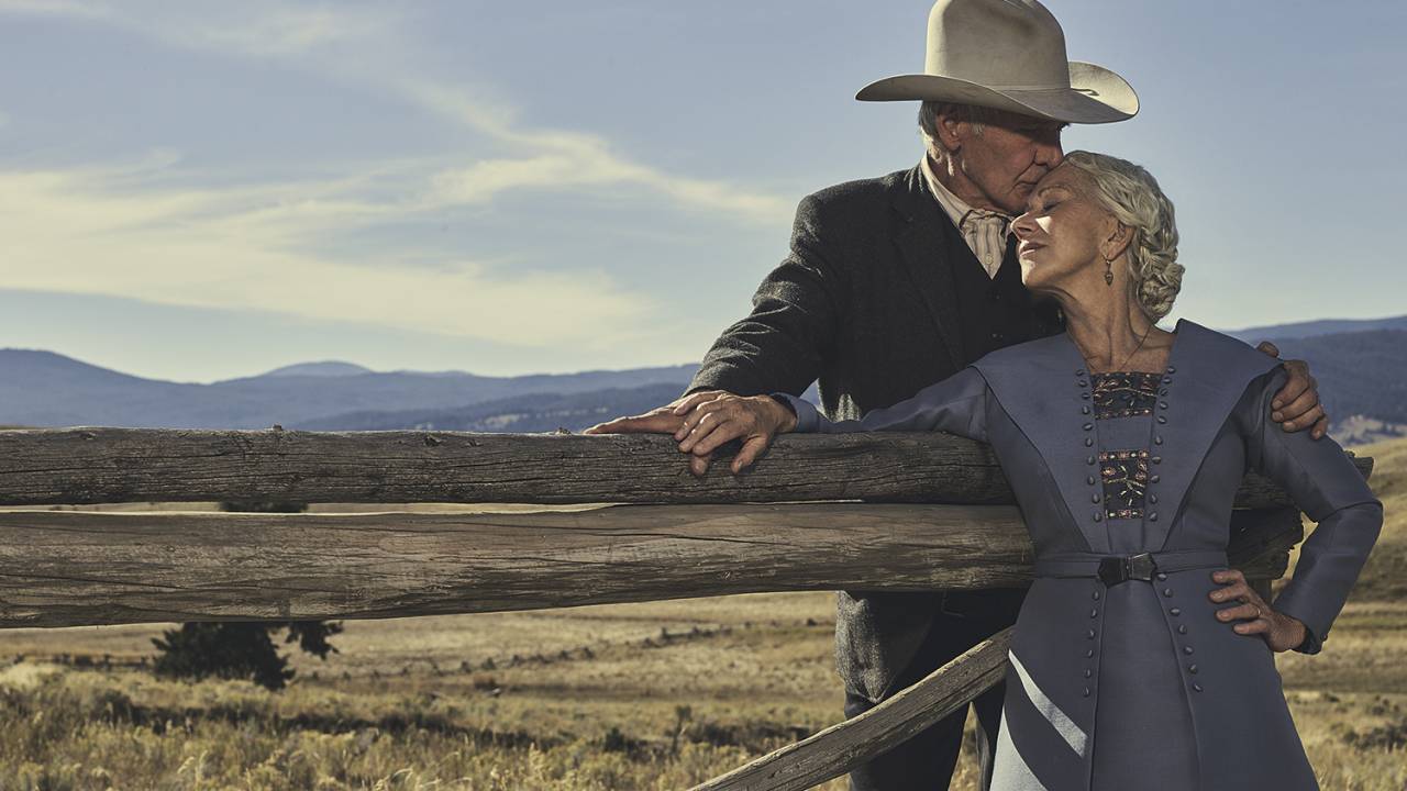 GIGANTES NA TELA - Ford e Helen Mirren em 1923: veteranos vivem drama e guerra no faroeste -