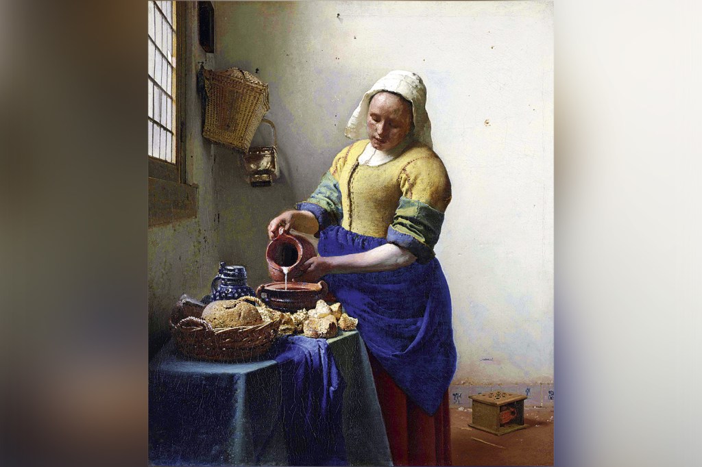 OBJETOS ESCONDIDOS - Em A Leiteira (ca. 1660), Vermeer pintou e depois apagou da cena um porta-jarro e um braseiro -