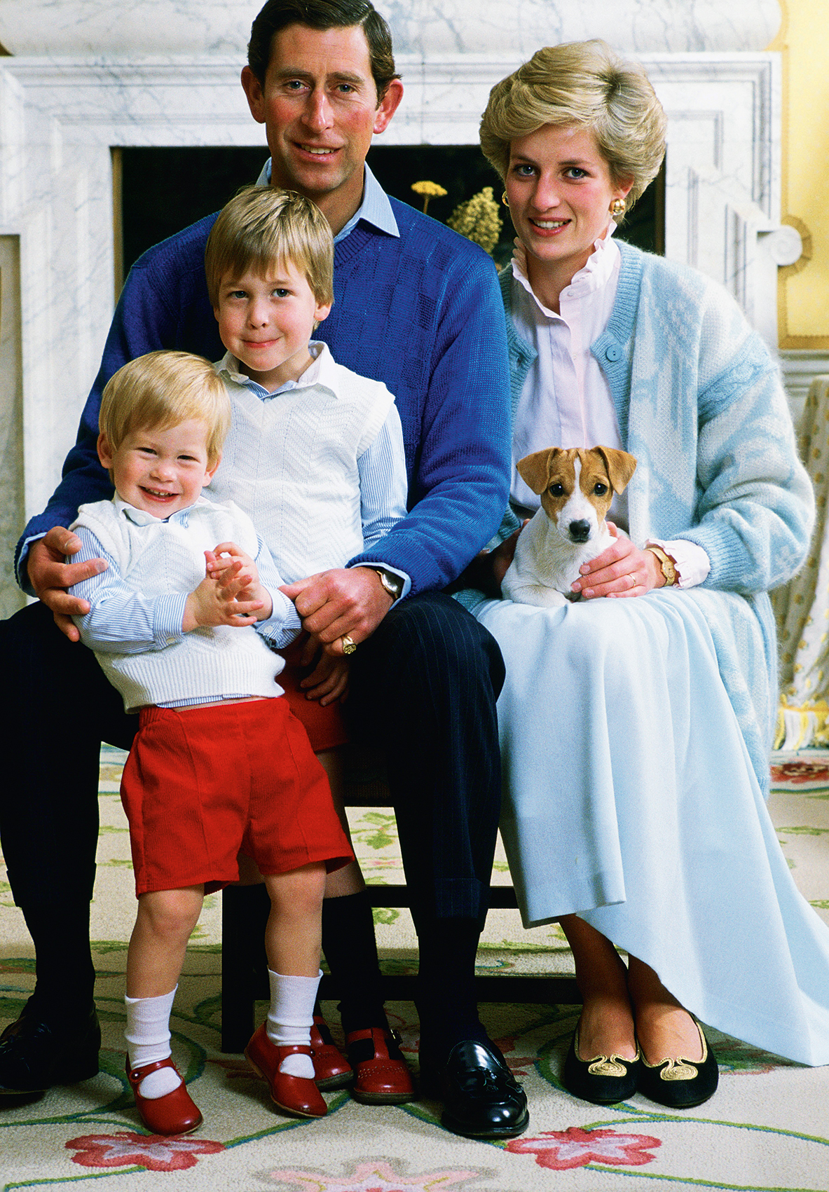 BONS TEMPOS - Charles, Diana e filhos antes do divórcio: minha inspiração -