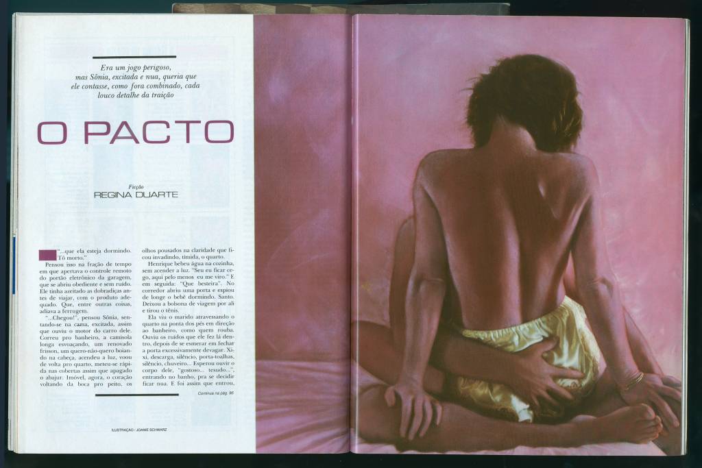 Conto erótico 'O Pacto', edição da Playboy de fevereiro de 1988