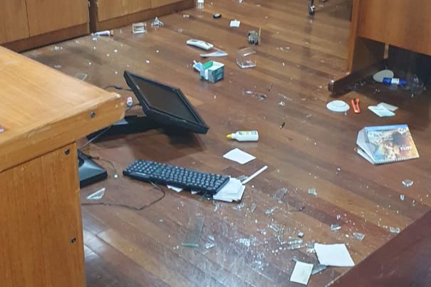 Ambiente interno do Palácio do Planalto alvo de vandalismo - Ambiente interno do Palácio do Planalto alvo de vandalismo -