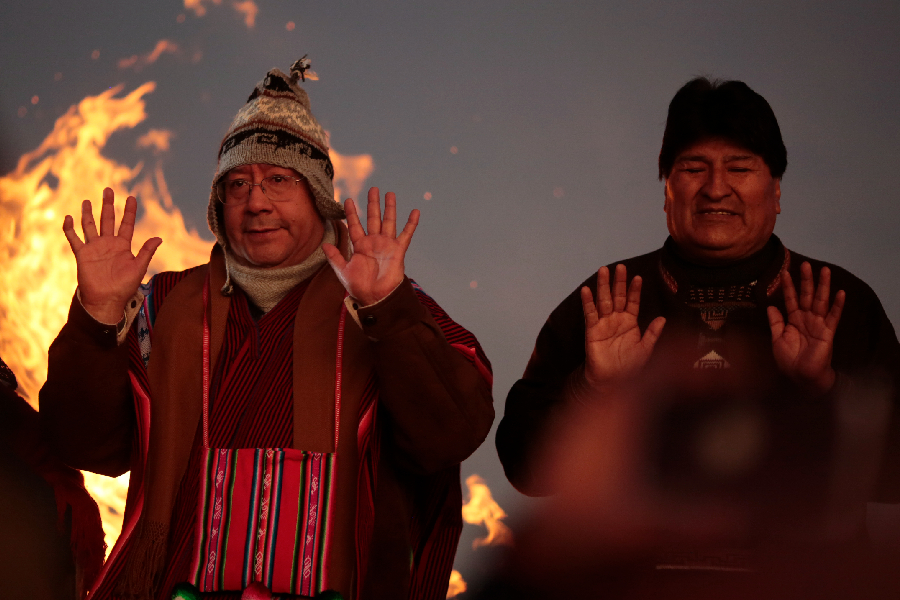 Luis Arce e Evo Morales