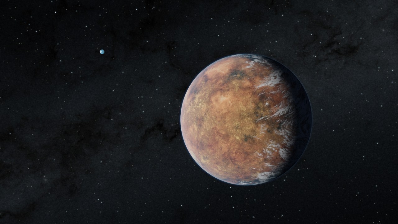 O recém-descoberto planeta do tamanho da Terra TOI 700 e orbita dentro da zona habitável de sua estrela nesta ilustração -