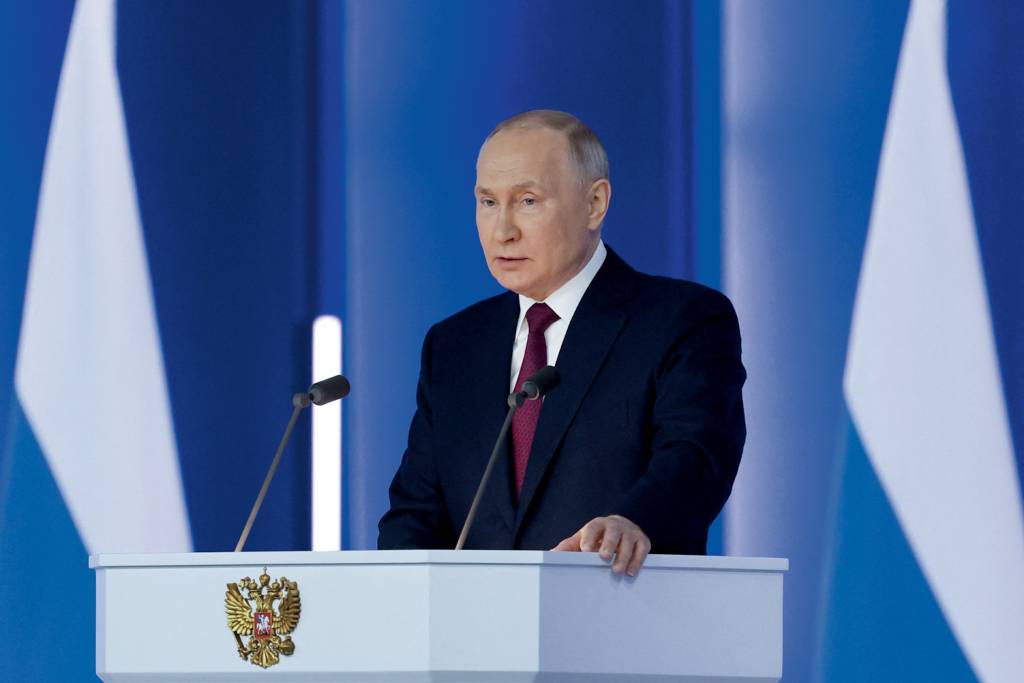 RUSSIA-UKRAINE-CONFLICT-POLITICS GUARDIÃO - Putin: discurso de que a Rússia é “vítima” do Ocidente em declínio -