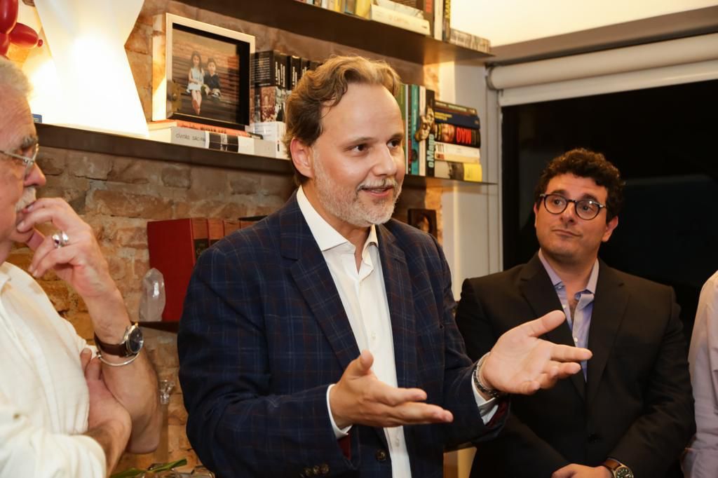 O advogado Marco Aurélio Carvalho em jantar promovido por Fábio Tofic Simantob -