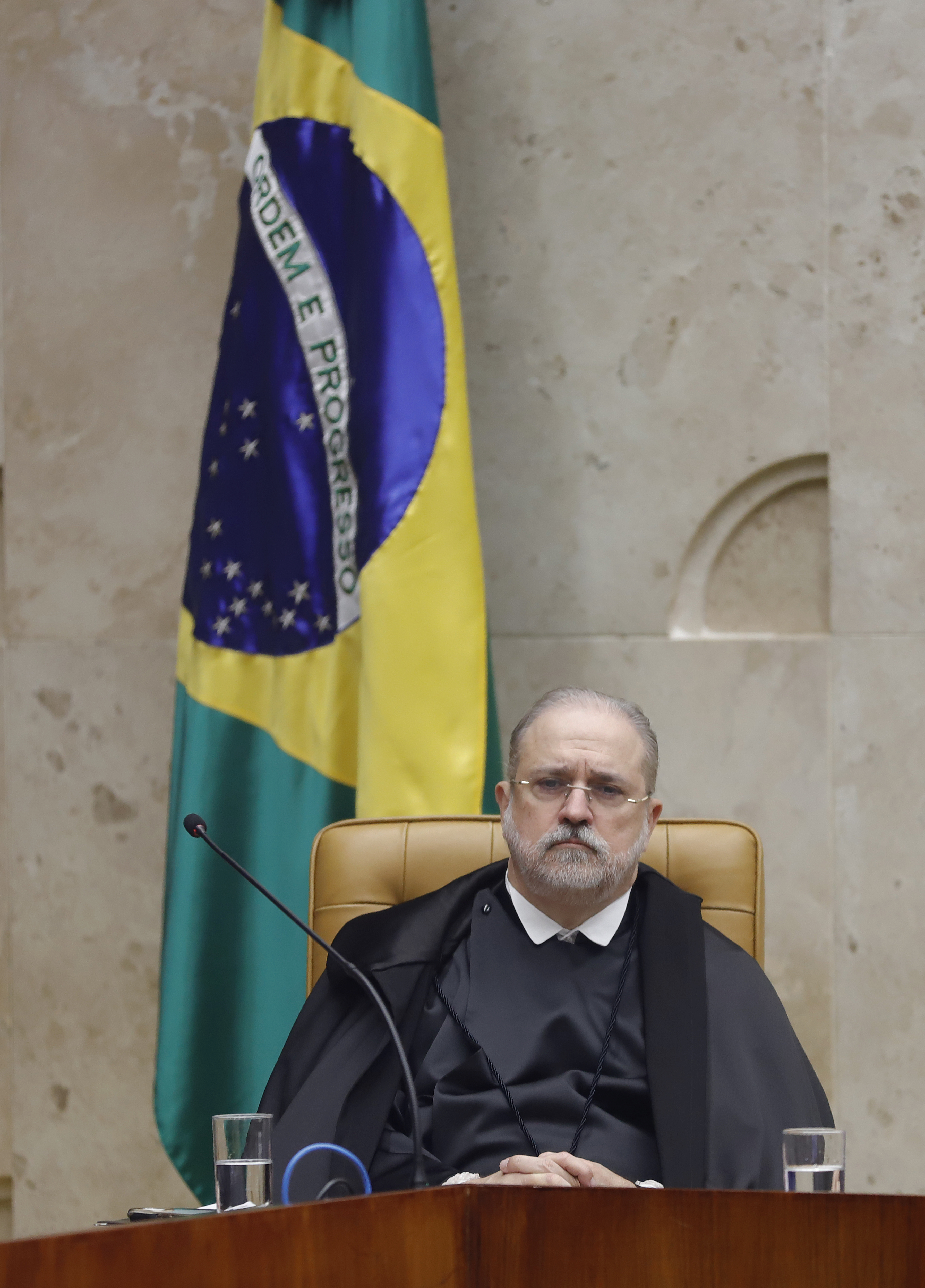 Procurador Geral da Rep&uacute;blica, Augusto Aras, discursa na sess&atilde;o solene de abertura do Ano Judici&aacute;rio.Cr&eacute;dito para a Foto: Rosinei Coutinho/SCO/STF