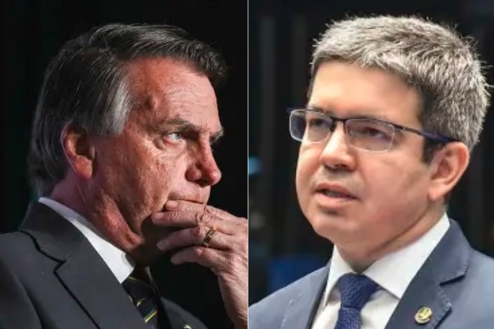 O ex-presidente Jair Bolsonaro e o senador Randolfe Rodrigues (Rede-AP), líder do governo Lula no Congresso