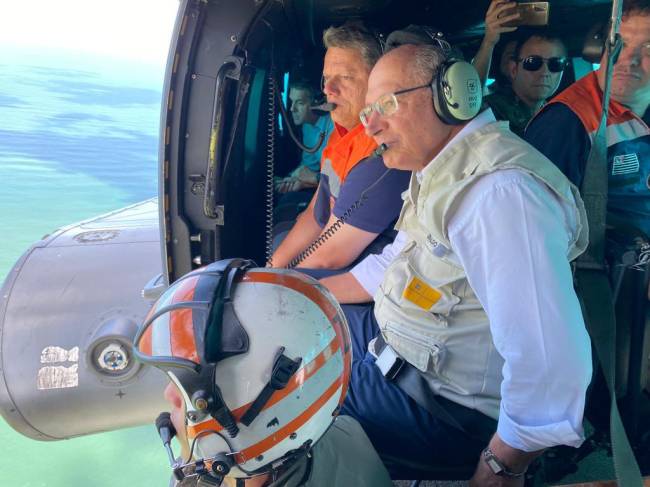 O vice-presidente Geraldo Alckmin viajou a São Sebastião para avaliar a situação do litoral norte de São Paulo -
