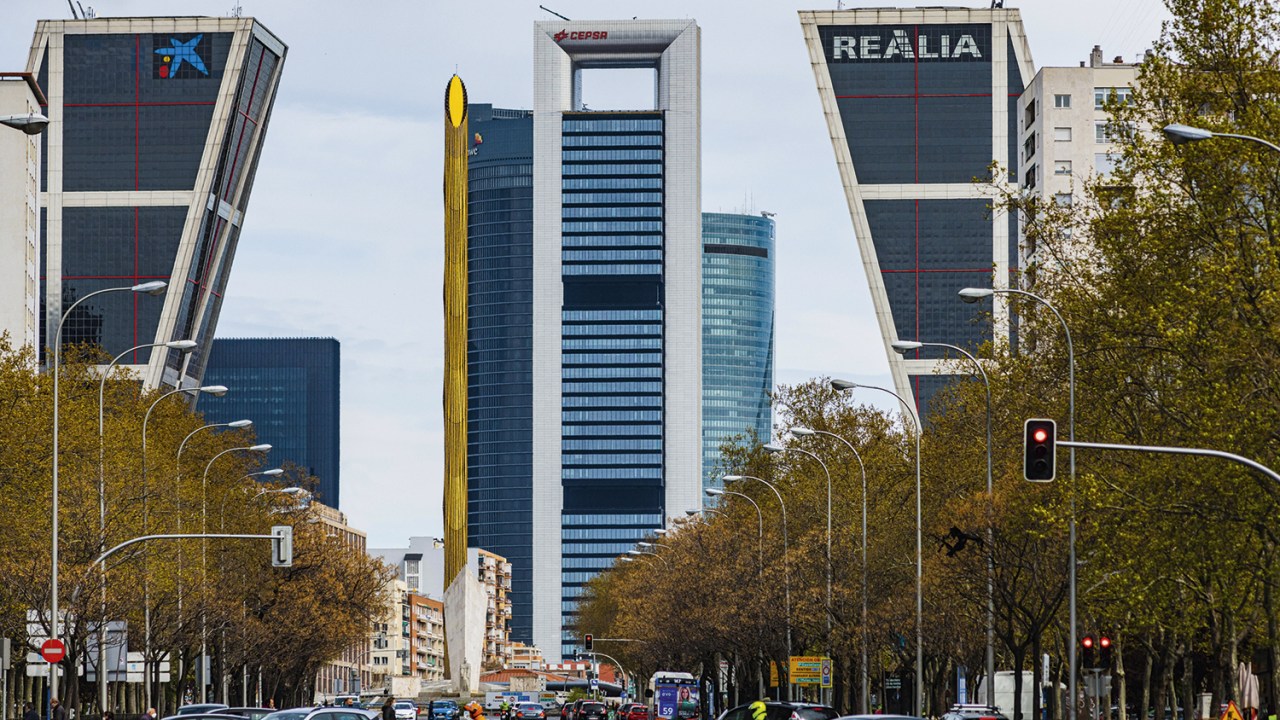 POLO VIBRANTE - Centro financeiro de Madri: o afluxo de investimentos vindo de fora fez a cidade dar um salto econômico -