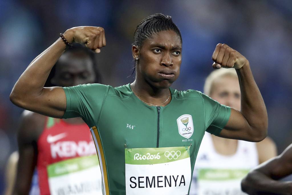 FORÇA - A supercampeã sul-africana Caster Semenya, dos 800 metros rasos: disfunção hormonal identificada -