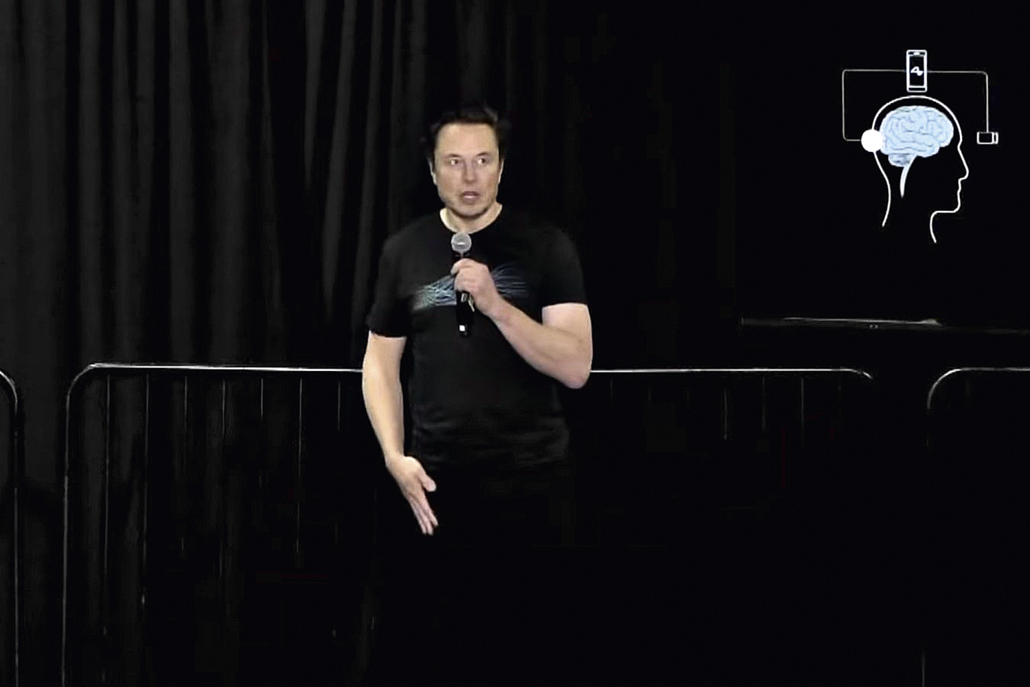 NEURALINK—ELON-MUSK—30-NOV-2022-b.jpg MARQUETEIRO - Musk em apresentação da Neuralink: projeto incerto -