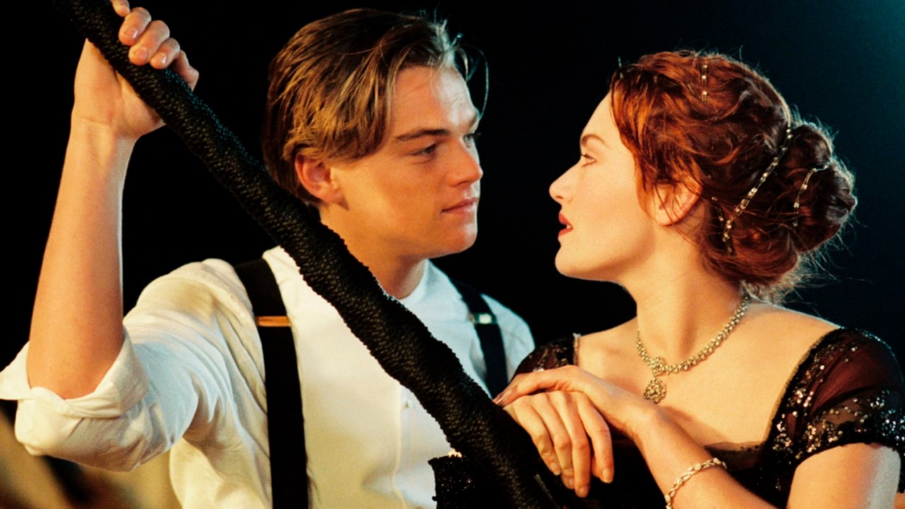 Jack (Leonardo DiCaprio) e Rose (Kate Winslet) em 'Titanic' -