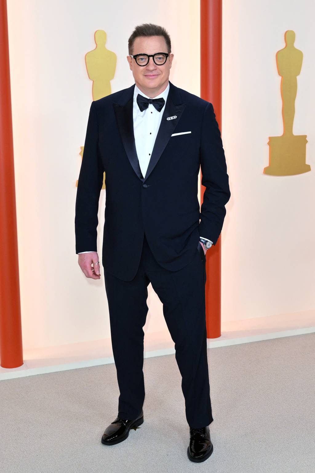 US-canadian actor Brendan Fraser attends the 95th Annual Academy Awards at the Dolby Theatre in Hollywood, California on March 12, 2023. (Photo by ANGELA WEISS / AFP)