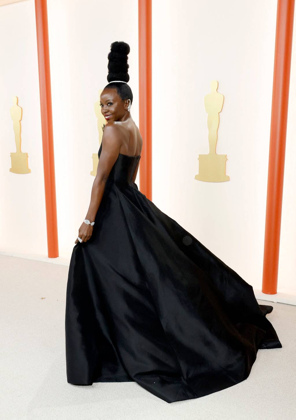 HOLLYWOOD, CALIFORNIA - MARCH 12: Danai Gurira attends the 95th Annual Academy Awards on March 12, 2023 in Hollywood, California. Mike Coppola/Getty Images/AFP (Photo by Mike Coppola / GETTY IMAGES NORTH AMERICA / Getty Images via AFP)