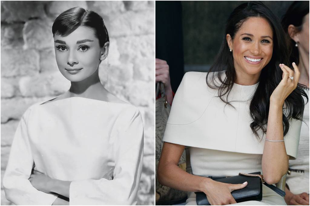 LEGADO - Meghan Markle, a duquesa de Sussex (à dir.): glamour discreto que bebe da atriz de origem belga