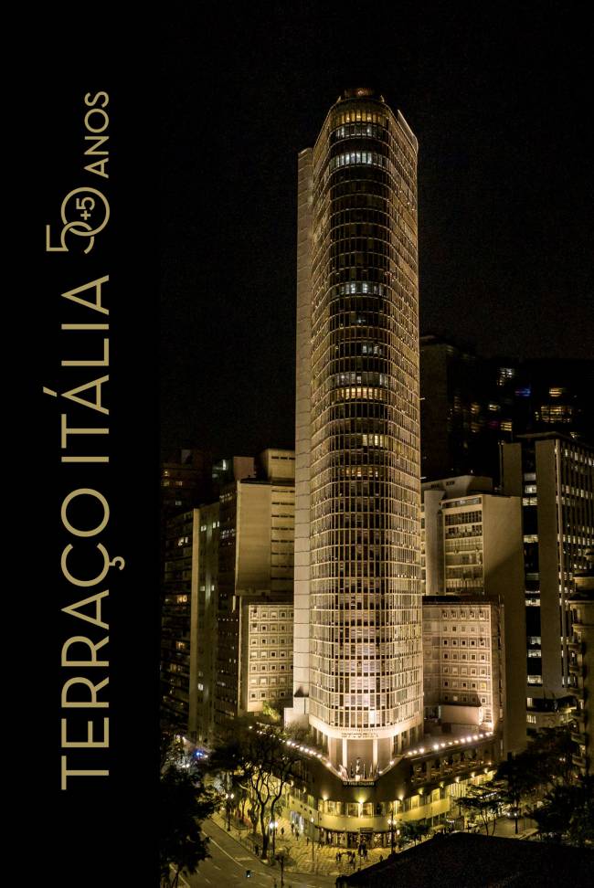 Capa do livro “Terraço Itália: 50+5 Anos” Capa do livro