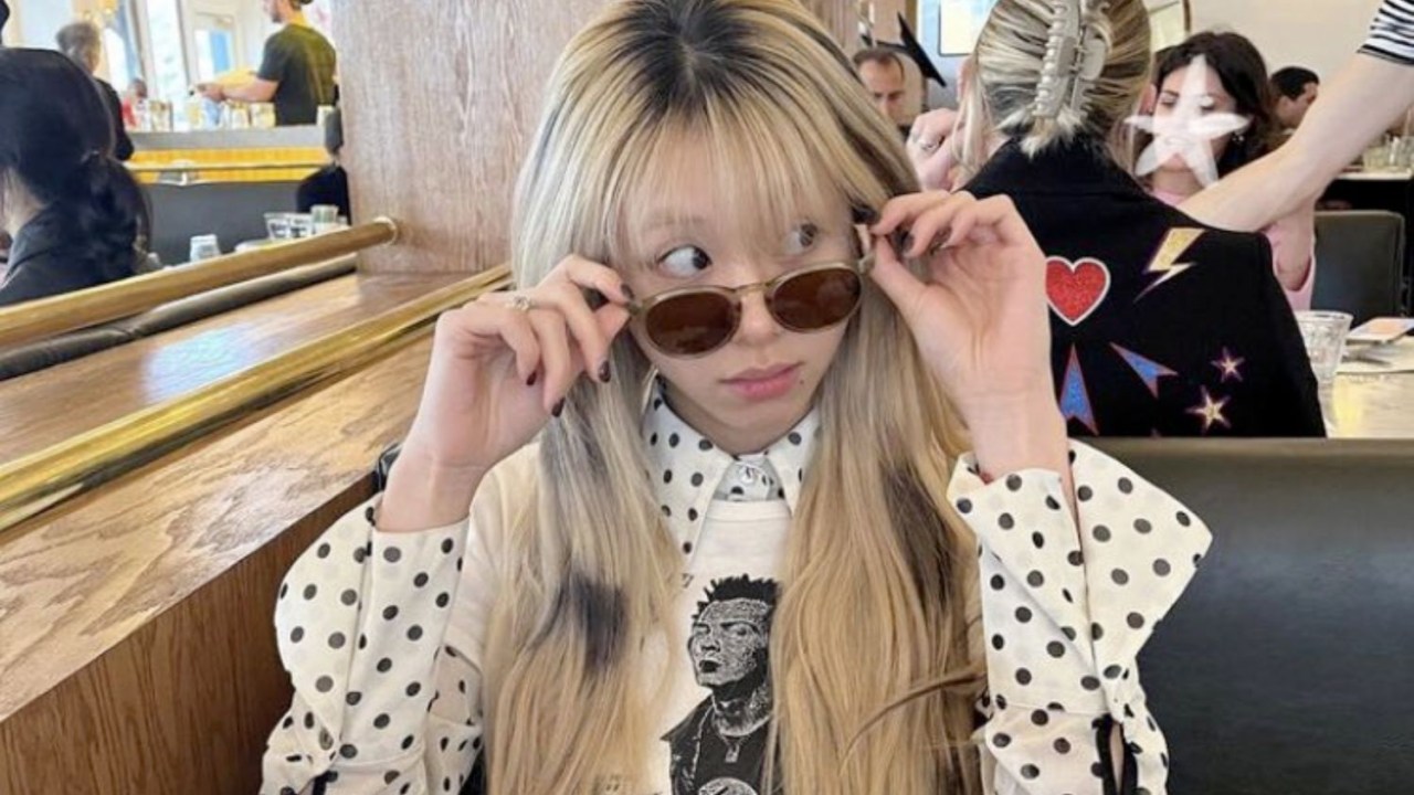 A cantora Chaeyoung em foto publicada - e já apagada - no Instagram
