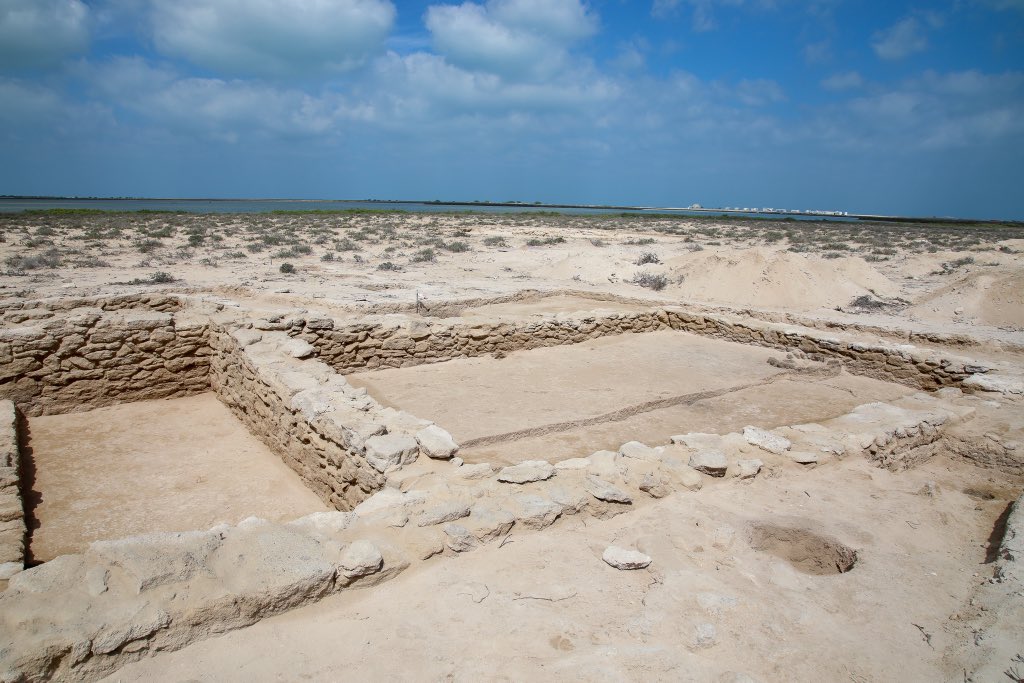Sítio arqueológico na ilha de Siniyah, em Umm Al Quwain