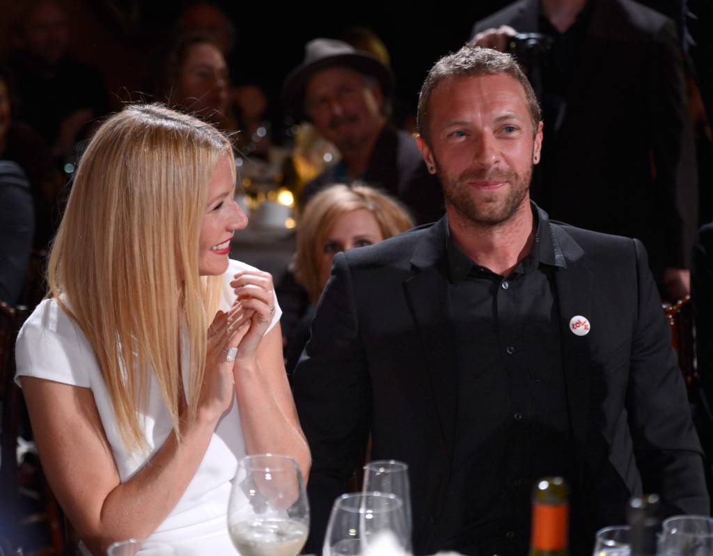 Gwyneth Paltrow e Chris Martin em evento beneficente, 2014