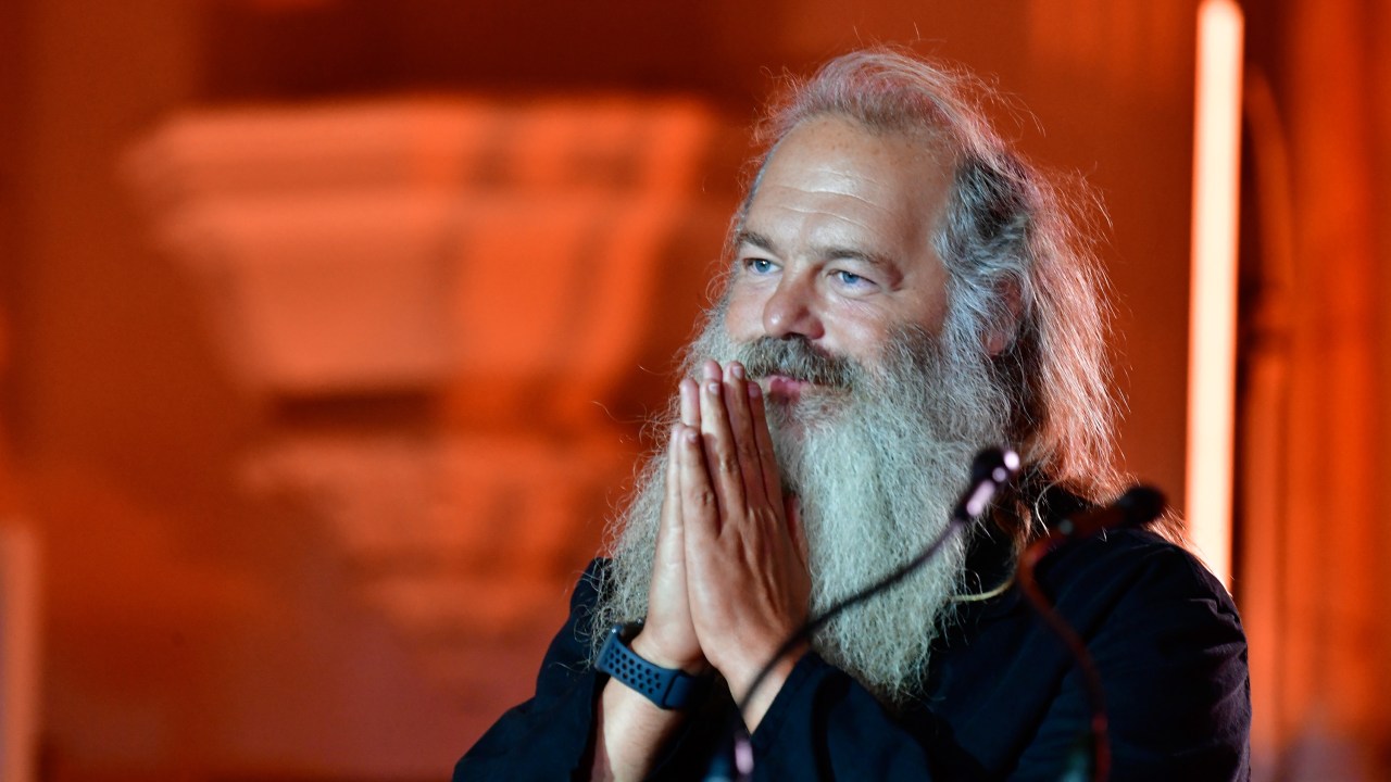 LOS ANGELES, CA - NOVEMBER 01: Legendary Genius Award winner Rick Rubin speaks onstage at Spotify's Inaugural Secret Genius Awards hosted by Lizzo at Vibiana on November 1, 2017 in Los Angeles, California. (Photo by Frazer Harrison/Getty Images for Spotify)