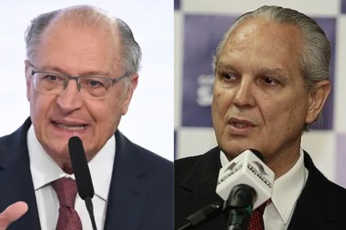 O vice-presidente, Geraldo Alckmin, e o ex-secretário e ex-tesoureiro de sua campanha, Marcos Monteiro