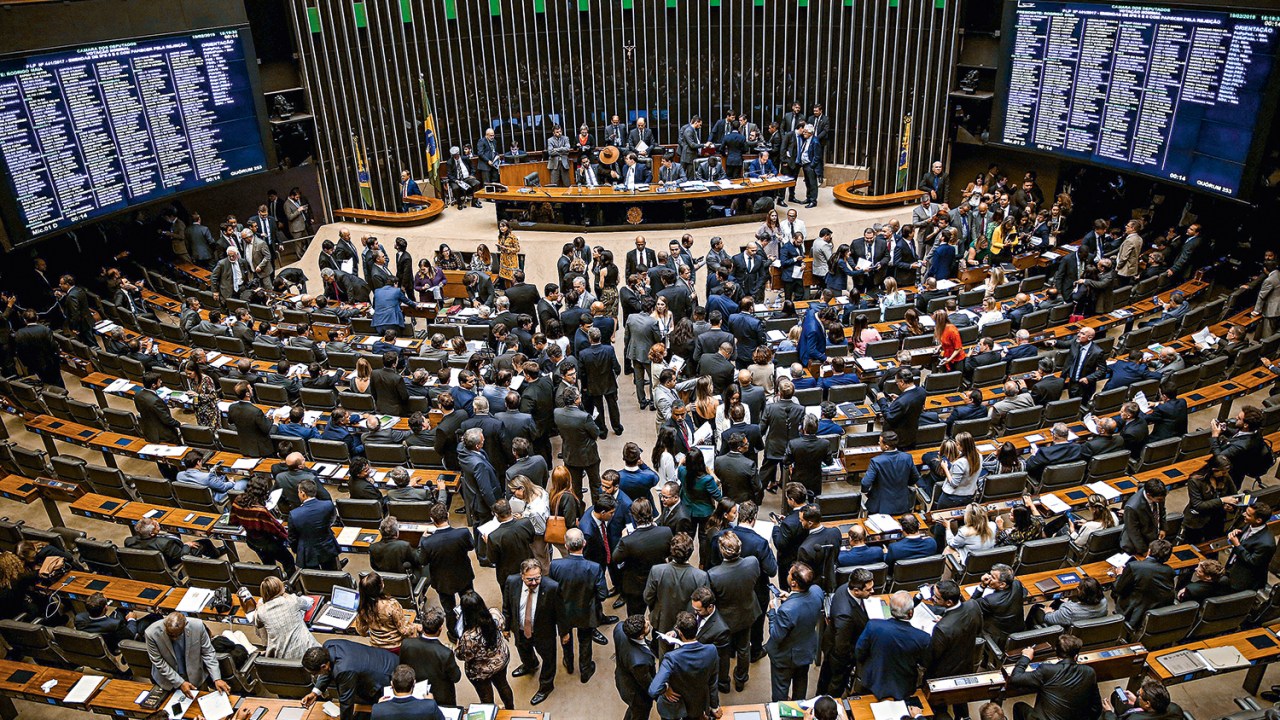 Câmara dos deputados, em Brasília: projetos de reforma em tramitação no Legislativo