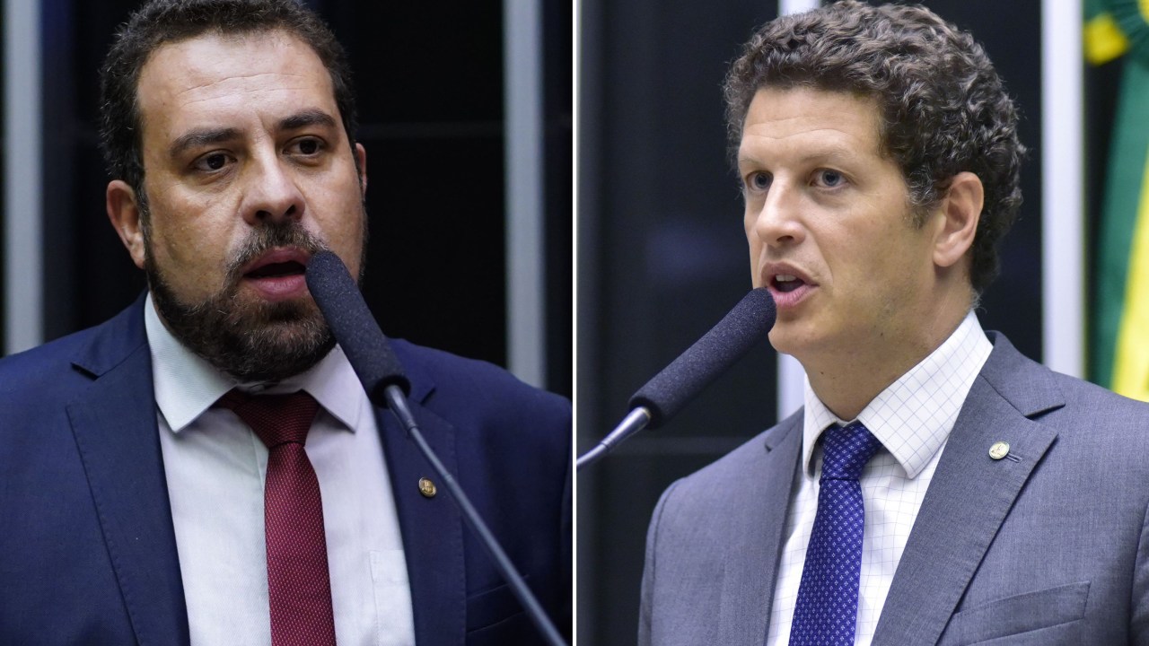 Os deputados federais Guilherme Boulos (PSOL-SP) e Ricardo Salles (PL-SP)