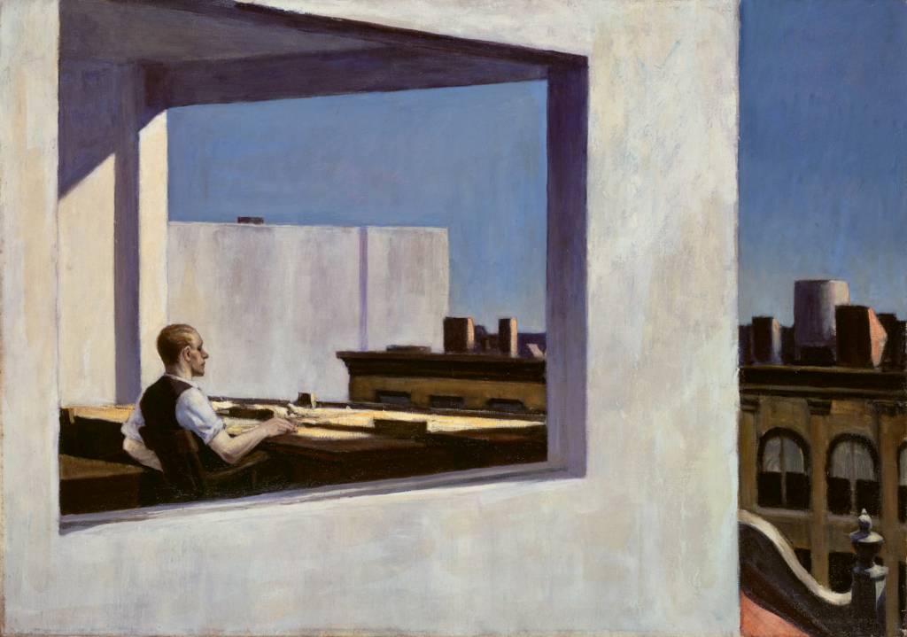 O VAZIO - Escritório em uma Cidade Pequena, de Edward Hopper: a pincelada realista que deu contornos ao fenômeno da solidão