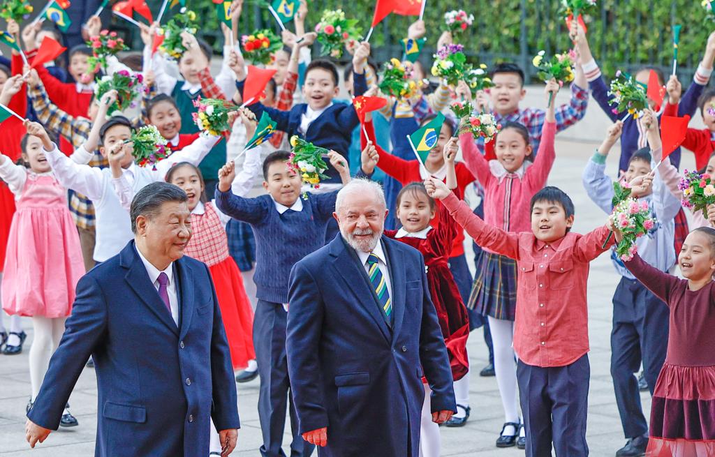 Presidente da China, Xi Jinping, recebe Lula para encontro em Pequim. 14/04/2023 -