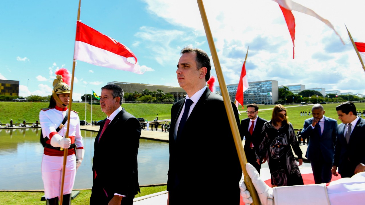 Os presidentes da Câmara, Arthur Lira (PP-AL), e do Senado, Rodrigo Pacheco (PSD-MG)