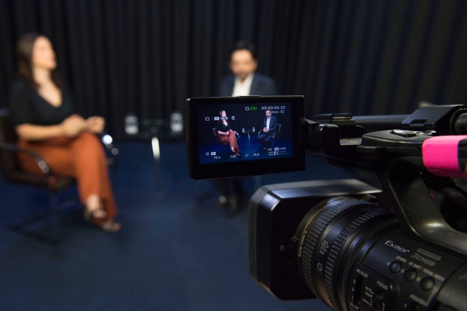 O prefeito de São Paulo Ricardo Nunes durante a gravação do programa Amarelas On Air, de Veja