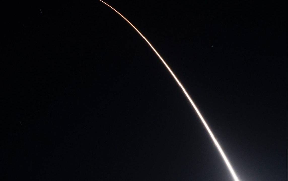An operational test launch of an Air Force Global Strike Command unarmed Minuteman III intercontinental ballistic missile was conducted today, April 19, 2023, at 5:11 a.m. Pacific Time, from Vandenberg Space Force Base, California. The missile used in GT-246 launched in the early hours of the morning with a launch command delivered from the Air Launch Control System on a Navy E-6 TACAMO, which stands for “take charge and move out.” This test launch is part of routine and periodic activities intended to demonstrate that the United States’ nuclear deterrent is safe, secure, reliable and effective to deter twenty-first century threats and reassure our allies. Such tests have occurred over 300 times before, and this test is not the result of current world events. (U.S. Air Force photo by Airman 1st Class Ryan Quijas)