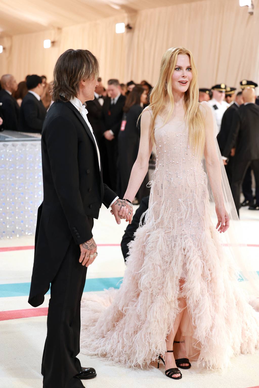Nicole Kidman, de Chanel, com o marido Keith Urban: 