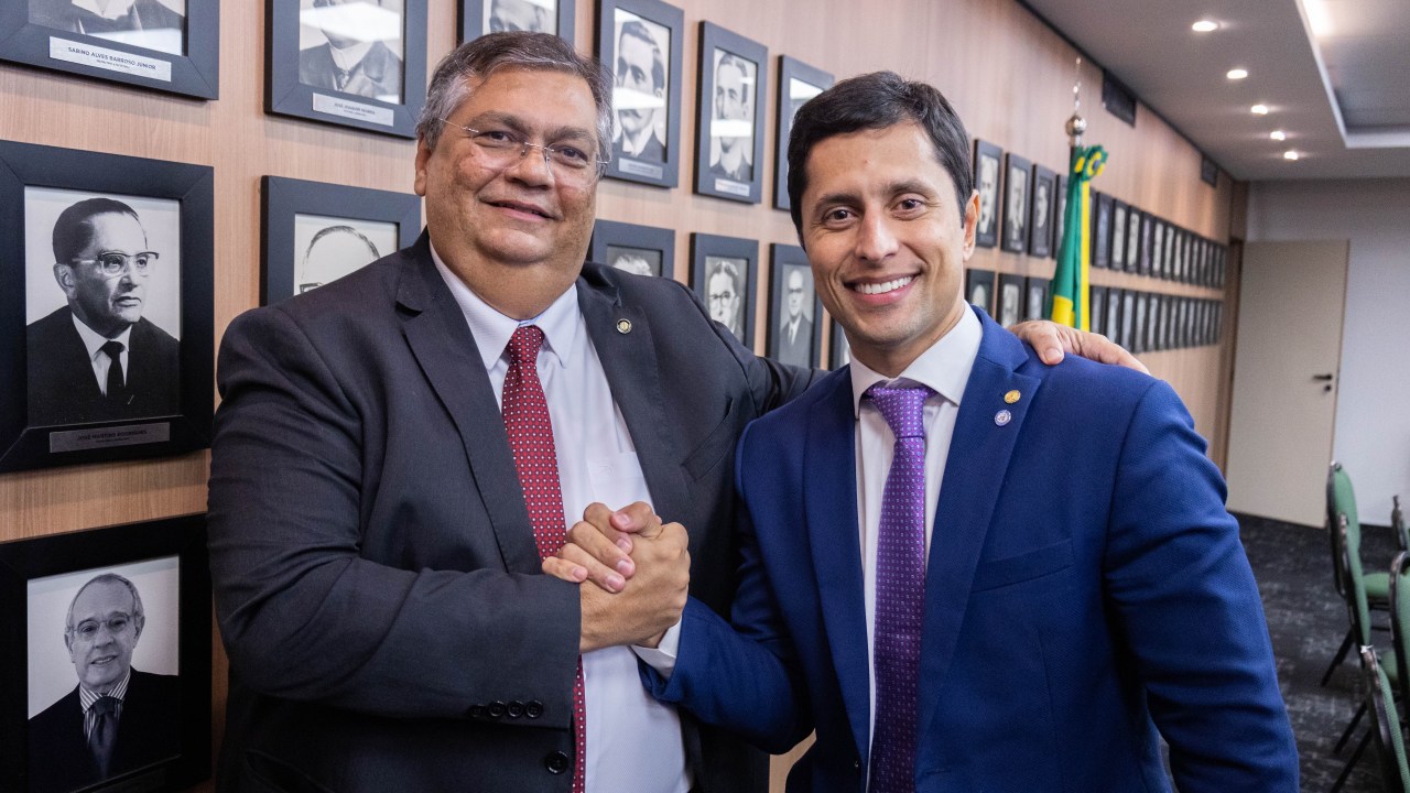 Flávio Dino e o deputado Duarte Jr, relator do PL dos planos de saúde