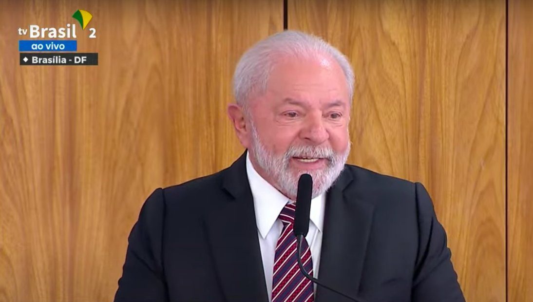 Presidente Lula se pronuncia em Brasília após encontro com líder venezuelano, Nicolás Maduro. 29/05/2023 -